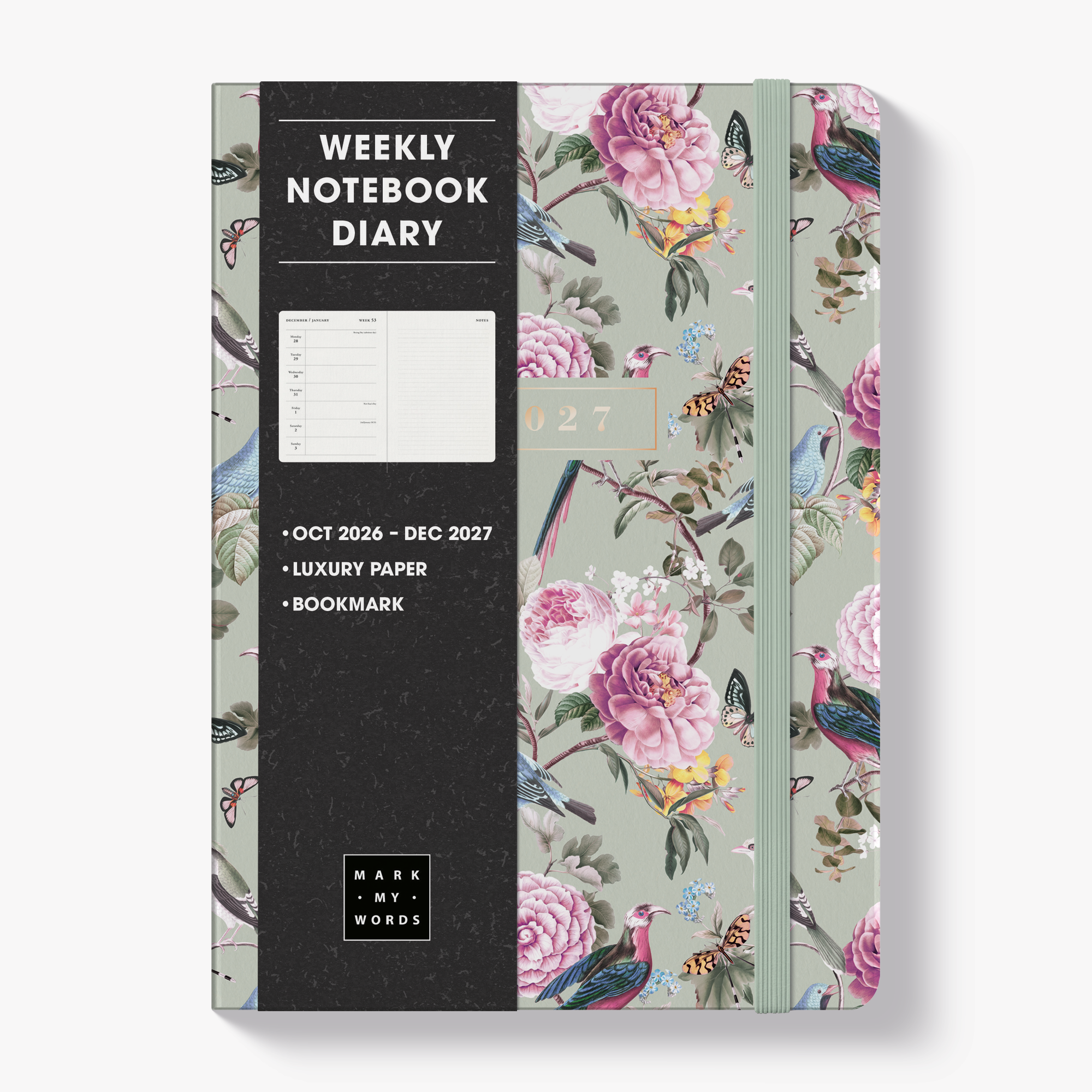 NOTEBOOK DIARY 2027 A5 ROMANTIC