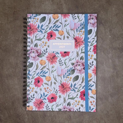 APPOINTMENT DIARY 2027 A4 VINTAGE FLOWERS