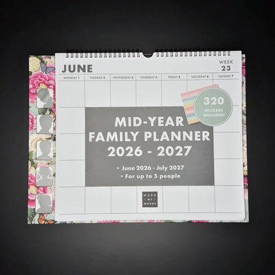 FAMILY PLANNER 2026-2027 ±A3 SHABBY CHIC