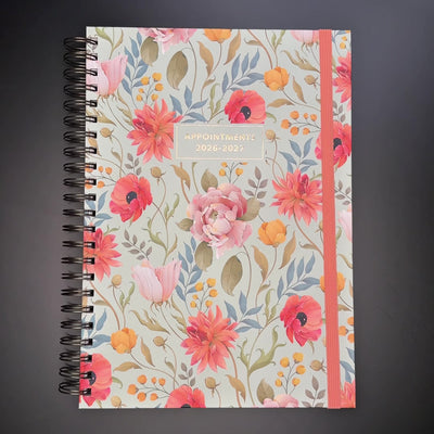 APPOINTMENT DIARY 2026-2027 A4 VINTAGE FLOWERS