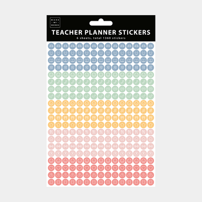 a pack of planner stickers specifically designed for teachers and educators.